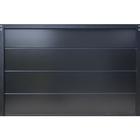 Porte de garage sectionnelle motorisée Noir 2100 l.300 x H.200 cm x Ep.40 mm