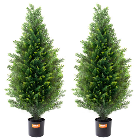 VEVOR Künstlicher Formschnittbaum aus Zeder,91,4 cm hoch (2 Stück),mit zusätzlichen Blättern und Topf,künstliche immergrüne Kiefern-Zypressenpflanze,UV-geschütztes künstliches Grünset (1/5)