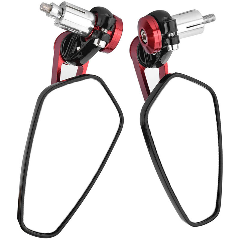 Retroviseur Moto Embout De Guidon Aluminium Rétroviseurs Latéraux Moto Universel 7/8" 22mm Anti-Glare Rétroviseurs Moto Ensemble Avec E24 Homologué Pour Scooter Motos Quad ATV Bar End (Bleu