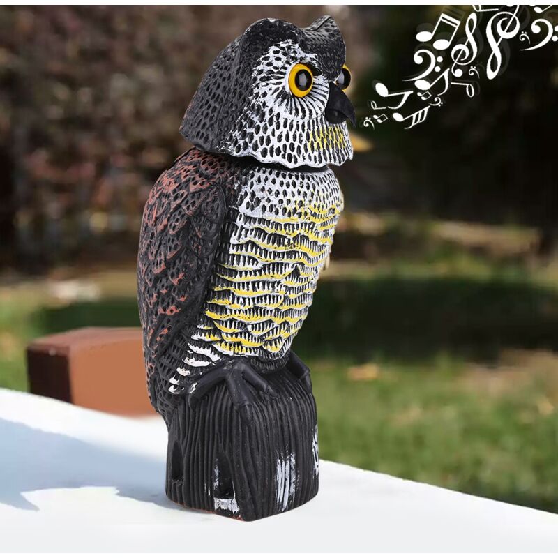 CHOUETTE DE JARDIN Épouvantail Hiboux Réaliste Statue D'oiseau Animal