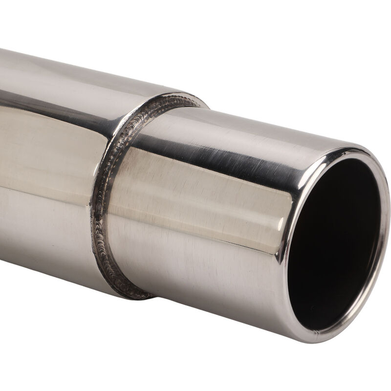 Pot D'échappement 2 50mm 16 Pouces Long Universel Voiture Résonateur Tuyau D'échappement Silencieux Acier Inoxydable Silencieux Pointe Échappement Tube Silencieux Tuyau D'éChappement