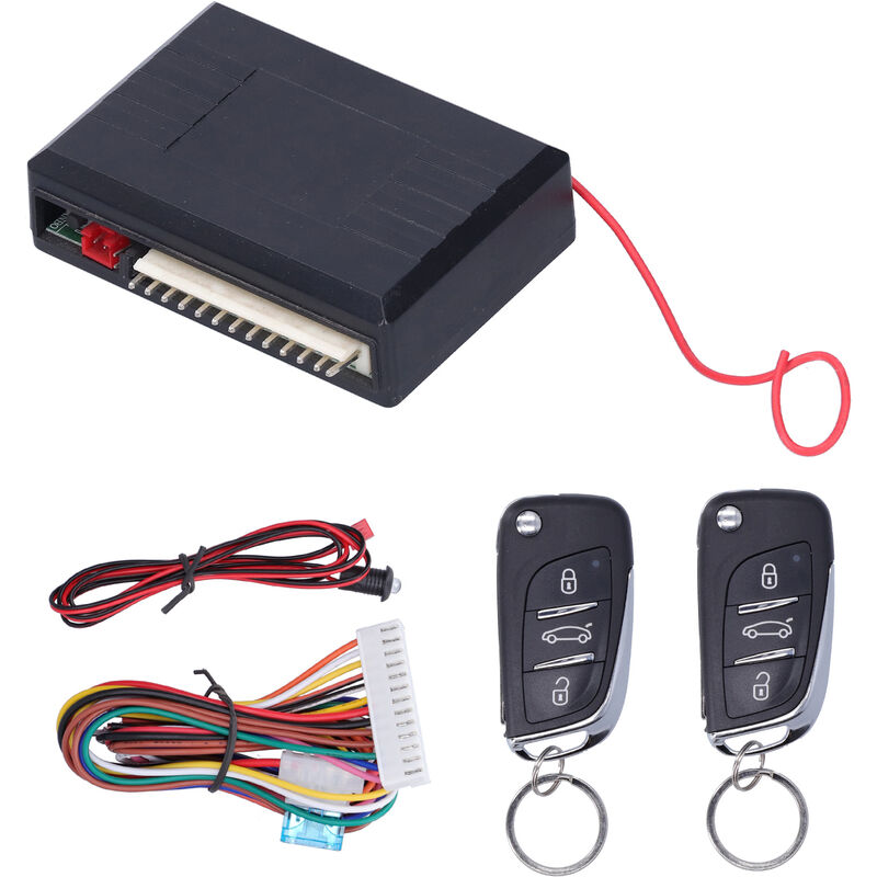 Serrure de porte de voiture universelle système d'entrée sans clé Kit de  verrouillage de la télécommande centrale avec bouton de déverrouillage du  coffre 