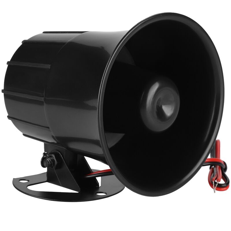 Klaxon Sirène Voiture 7 Tons Avec Microphone PA - Mégaphone Amplifié Multi Sons 12V
