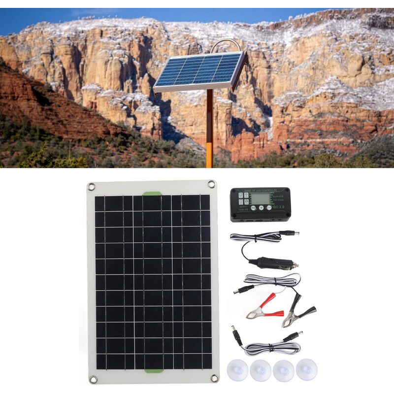 Panneau solaire 12V 1.5W avec système de batterie de charge clip panneau  solaire polycristallin pour petite puissance