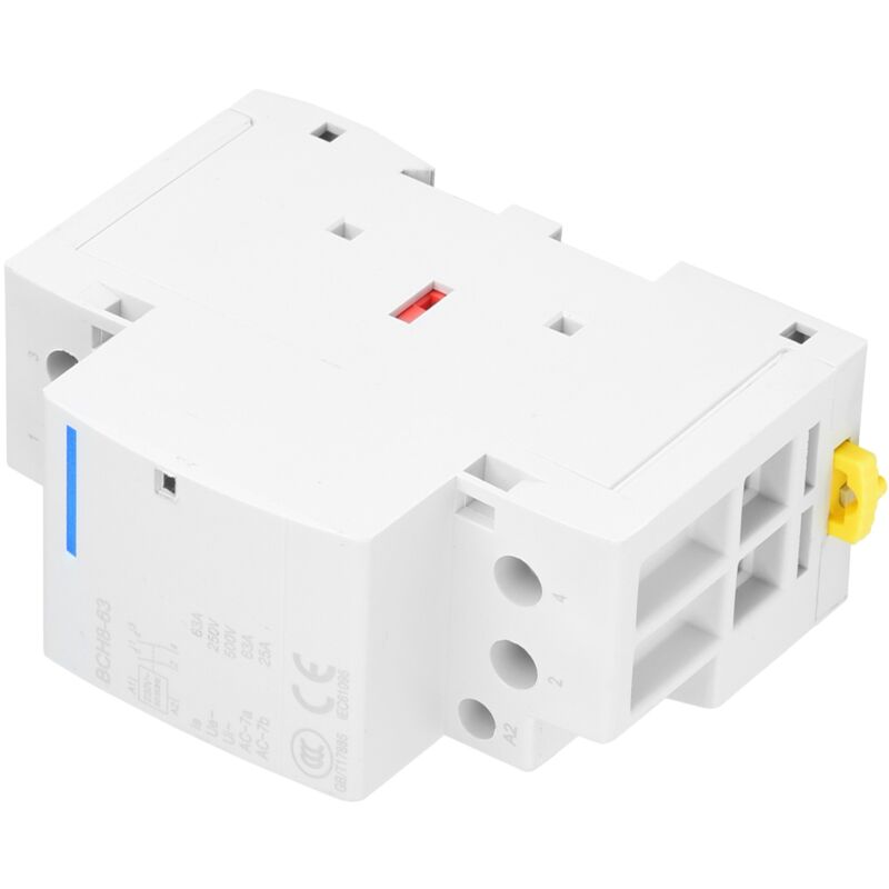 Contacteur 63A 220V/230V - 2P 1NO 1NC - Montage Rail DIN - Pour Installation Domestique - Silencieux Et Sécurisé