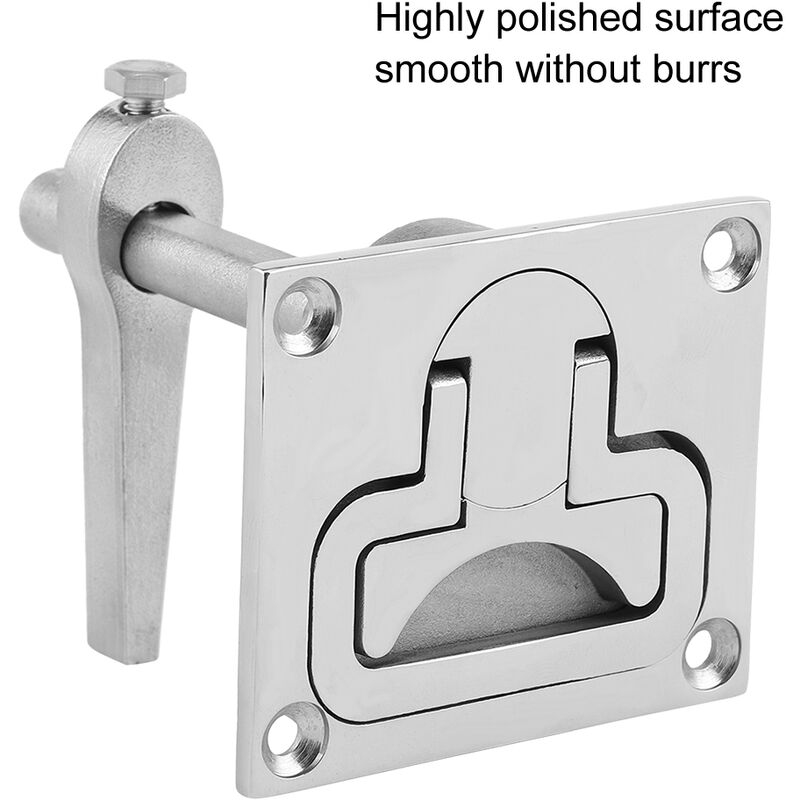 Verrou De Plancher De Bateau En Acier Inoxydable - Loquet Encastré Élégant Et Lisse - Dimensions 2.6 X 3.1 Pouces - Facile à Installer