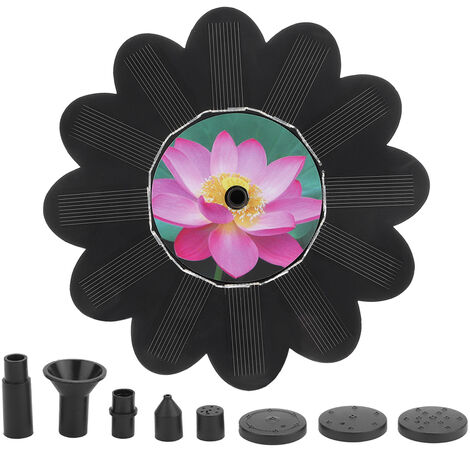 Jeffergarden Pompe solaire de fontaine de fontaine solaire de moteur sans brosse de 6V 1.4W pour la décoration de paysage de jardin (1/5)