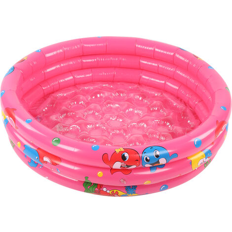 Jeffergarden Intérieur Extérieur Bébé Piscine Ronde Gonflable Enfants Jeu D'eau Jouer Piscine Pink90cm/35.4in (1/5)