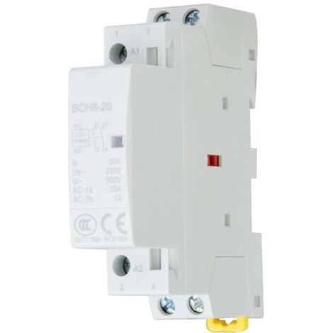 Contacteur AC 2P 2NO 25A 230V - Pour Rail DIN - Faible Bruit, économie D'énergie - Applications Domestiques Et Industrielles