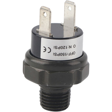 Jeffergarden Commutateur de contrôle de pression d'air de commutateur de compresseur d'air automatique de voiture universelle 12V (120-150PSI)