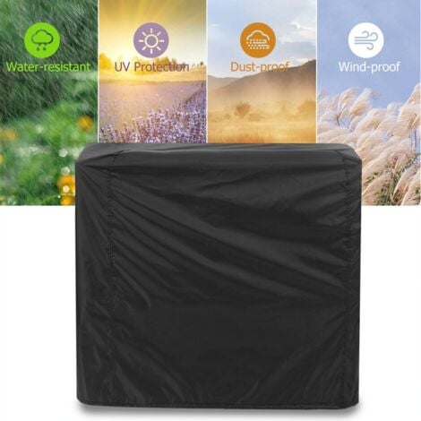 Jeffergarden Housse Barbecue Noir, Couverture de Gril Anti-l'eau/Anti-l'humidité Protection UV Poussière Eau Résistant au Vent pour Barbecue Extérieur Jardin Patio Grill (145x61x117cm)