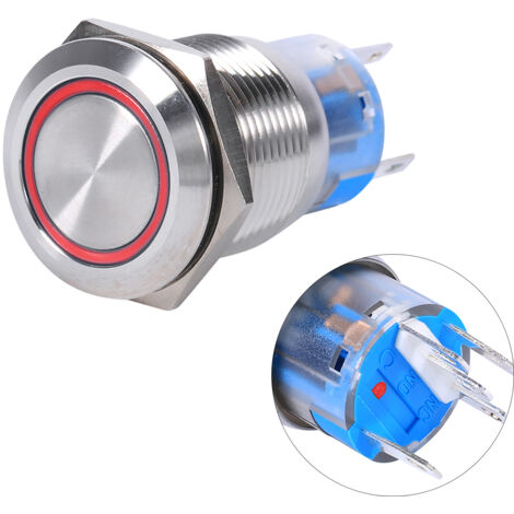 Interrupteur Bouton-Poussoir mini bouton poussoir etanche Acier Inoxydable 3V 10mm Interrupteur Bouton-Poussoir Interrupteur pour Humide Interruttori a pulsante Interruttori a pulsante
