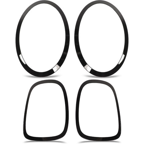 Jeffergarden Capots de bordure de phare arrière noir brillant pour F55 F56 F57 One Cooper S JCW 2014 +
