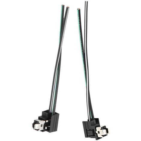 Connecteur Prise Phare H1 - 2 Pièces, Plastique ABS + Métal - Pour Remplacement Douille Ampoule H1 Voiture