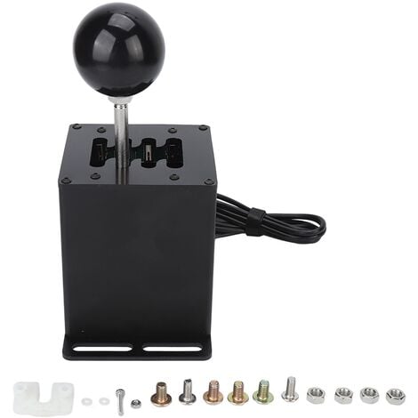 Jeffergarden Simulateur USB Shifter, 7 R H Gear Shifter, Plug and Play,  Facile à Utiliser, Structure d