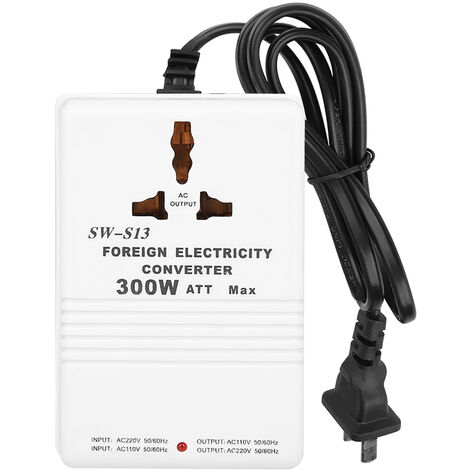Jeffergarden Transformateur de convertisseur de tension élévateur et abaisseur SW S13 300 W de 220 à 110 V et 220 à 110 V (prise CN) (1/5)