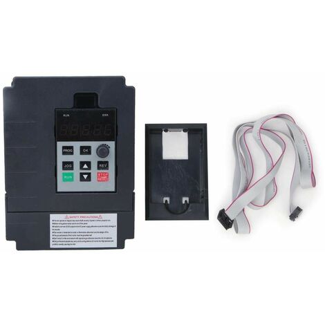 Jeffergarden Variateur de fréquence, JH-S2-2T Convertisseur de fréquence variable Mini-monophasé universel avec entrée triphasée 220V et transmission à relais multifonctions(2.2KW) (1/5)