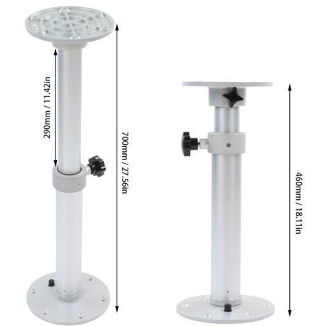 Pied De Table Amovible Réglable – Pliable à 90°, Pivotant 360° – Pour Camping-car, Caravane, Bateau