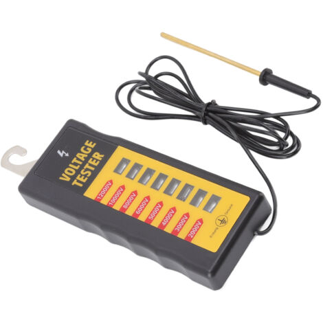 Testeur De Clôture Électrique WGFOIP - 2000-12000V Avec 8 LEDs - Étanche Pour Fermes Et Élevages
