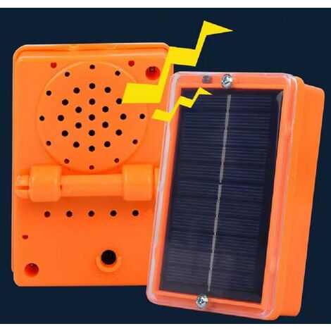 Jeffergarden Dispositif de répulsif à ultrasons intelligent pour oiseaux Répulsif à oiseaux automatique à énergie solaire Recharge avec Plaque Solaire pour l'extérieur (1/5)