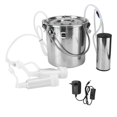 Jeffergarden Machine à traire de chèvre électrique domestique 5L avec pompe d'aspiration directe (pour prise EU de chèvre)
