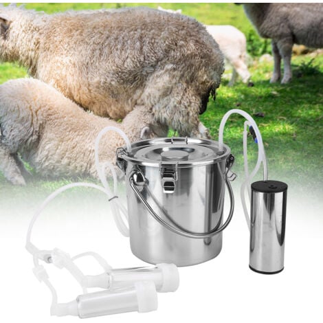 Jeffergarden Machine à traire de chèvre électrique domestique 5L avec pompe d'aspiration directe (pour prise EU de chèvre)