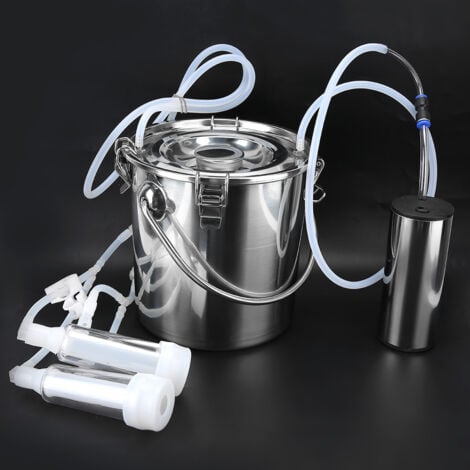 Jeffergarden Machine à traire de chèvre électrique domestique 5L avec pompe d'aspiration directe (pour prise EU de chèvre)