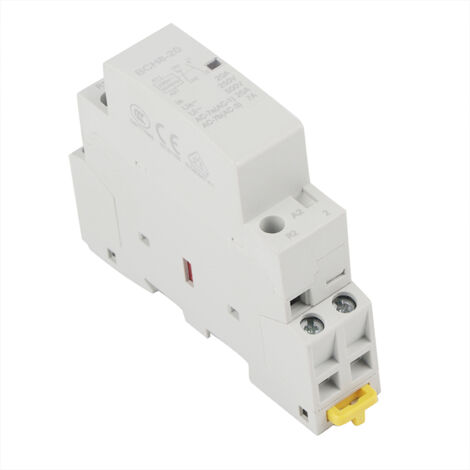Contacteur AC 2P 20A 220V/230V Sur Rail DIN – Silencieux 1NO 1NC Pour Maison & Automatisme