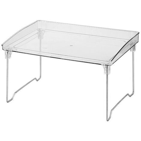 Jeffergarden Organisateur transparent empilable en plastique Transparent support de rangement de table pour maquillage cuisine outil papeterie un niveau taille libre (1/5)