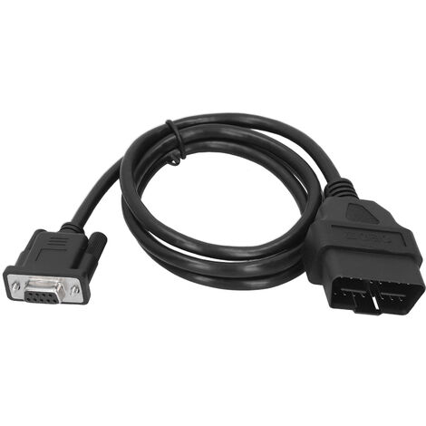 GARRYFIZH 16Pin OBD2 à RS232 DB9 connecteur de câble d'extension d'adaptateur d'interface de Diagnostic de voiture