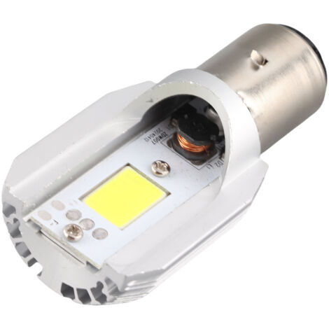 Ampoule LED Jaune Citron BA20D Pour Phare De Moto – 6V-24V, Faisceau Haut/bas, Haute Luminosité