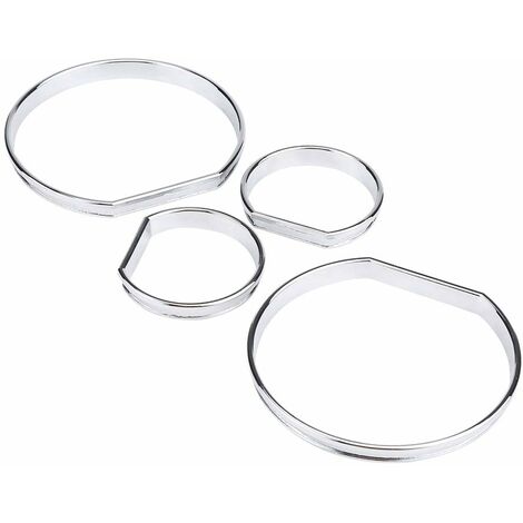 4 Pièces Cadre Décoratif Jauge Tableau De Bord Chrome Pour BMW E46 - Anneaux Compteur Vitesse
