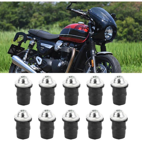 Jeffergarden 10pcs pare-brise moto universel pare-brise M5 vis hexagonales intérieuresargent (1/5)