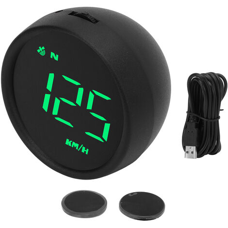 Jeffergarden 2.6in HUD Affichage GPS Compteur De Vitesse Multifonction Survitesse Fatigue Conduite Rappel pour Voiture Moto SUV Van RV BusGreen Light (1/5)