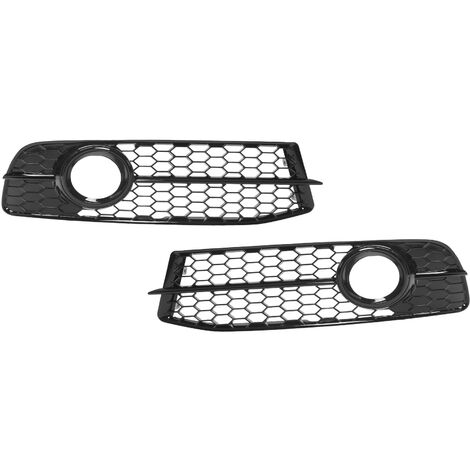 Jeffergarden 2pcs calandre antibrouillard avant gauche droite maille style noir brillant remplacement pour A6 C6 2008-2011 (1/5)