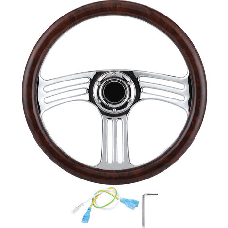 Jeffergarden Cadeau de Juillet Volant de 14 pouces, facile à installer Volant à 3 branches, antirouille Durable Convient aux kits de bossage Convient aux moyeux courts Ensemble de 6 boulons de la plup (1/5)