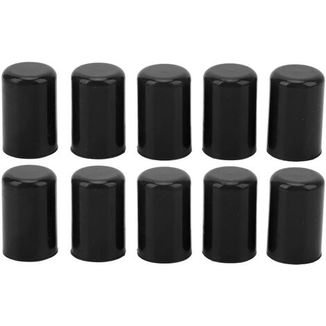 Jeffergarden 10 pièces bouchon d'obturation en Silicone tuyau d'aspiration universel extrémité du Tube bouchon de bonde diamètre intérieur 14mm noir (1/5)