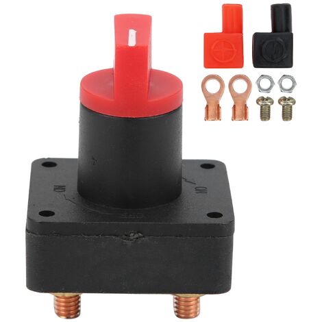 Jeffergarden Interrupteur de déconnexion de batterie 300A, sectionneur de bouton coupé, diamètre de vis de 6 mm pour voiture automatique (1/5)