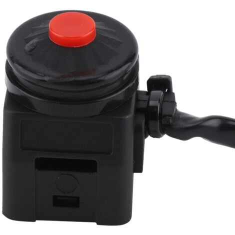 Interrupteur Moto/ATV 12V - Bouton Poussoir Jaune Pour Guidon 22mm - Démarrage, Arrêt, Klaxon - 2
