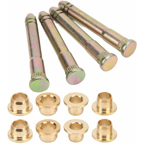 Jeffergarden Kit de douille de charnière de porte Kit de réparation de goupille de charnière de porte en métal Installation facile anti-torsion professionnelle robuste