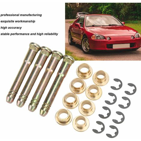 Jeffergarden Kit de douille de charnière de porte Kit de réparation de goupille de charnière de porte en métal Installation facile anti-torsion professionnelle robuste