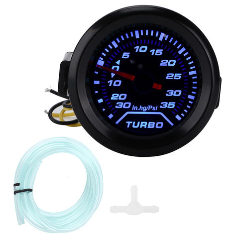 Jeffergarden 12V Turbo Boost Manomètre 52mm/2in 35PSI Affichage Numérique Bleu Rouge LED Modification Universel (1/5)