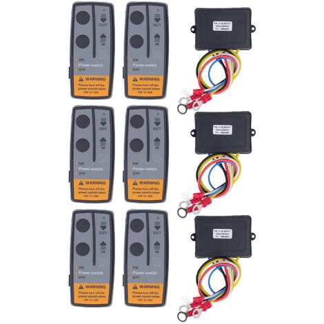 Jeffergarden Télécommande universelle de treuil sans fil de 6 PCs avec le récepteur de 3 434MHZ pour le camion d'ATV (1/5)