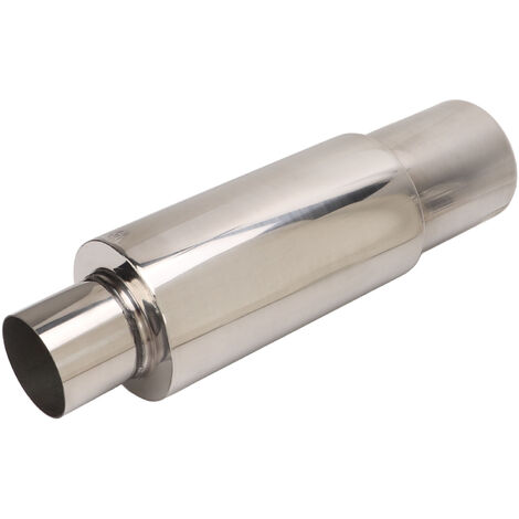 Jeffergarden Résonateur de silencieux d'échappement en acier inoxydable 2.5in Inlet 3.5in Outlet Tail Pipe Universal pour voiture (1/5)