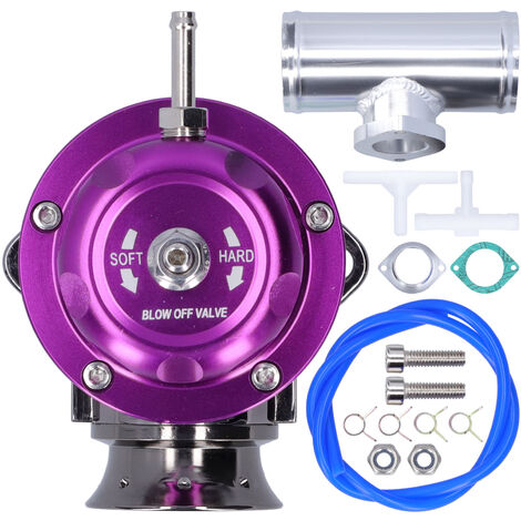 Soupape De Dégagement Turbo (Blow Off Valve) Type-RS Universel 2.5" - Billettes Aluminium, 8 Ports, Pour 30 PSI - Bleu