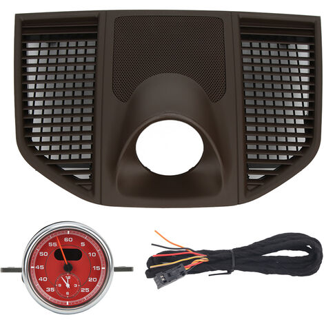 Jeffergarden Couverture de Chronom¨¨tre de Tableau de Bord, Panneau de Grille de Tableau de Bord Central Sup¨Rieur de Voiture Marron avec Chronom¨¨tre 95B 858 189 C 0L7 de Remplacement(Chronom¨¨tre Ro (1/5)