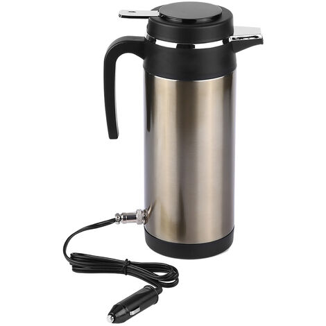 Jeffergarden 1000ML 12V Acier Inoxydable lectrique dans Voiture Bouilloire Voyage Thermos Chauffage Bouteille D'eau (1/5)