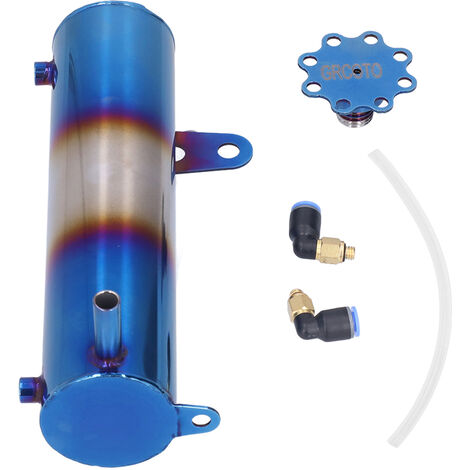 Jeffergarden Réservoir de Liquide de Refroidissement de Radiateur de Voiture, 500ML Alliage D'aluminium Vase D'expansion du Liquide de Refroidissement Réservoir de Récupération D'huile de Trop-plein