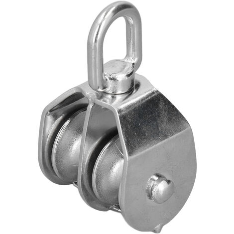 Jeffergarden 32mm/1.3in Marine Poulie Double Roue Rouleau 250kg Chargement 304 Acier Inoxydable pour Yachts Hors-bord (1/5)