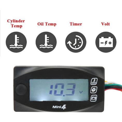 Moto Thermomètre Numérique Compteur De, Température De Thermomètre LCD